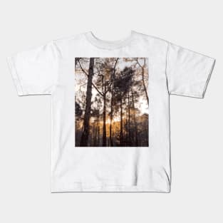 deep jungle pine tree forest Kids T-Shirt